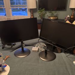 Samsung & AOC 24 Inch Monitors complete