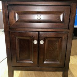Brown Nightstand End Table 
