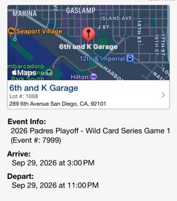 Wild Card Parking Next to Stadium