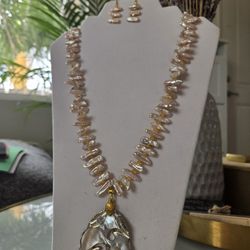 Artisan Handcrafted Necklace And Earrings Set– Unique Design by Natalia Weber