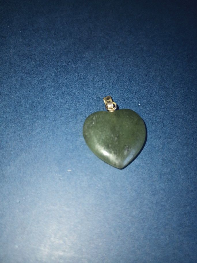 Valentine's Day π. Jade Heart Pendant