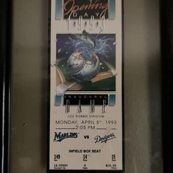 1993 Florida Marlins Opening Day Ticket 