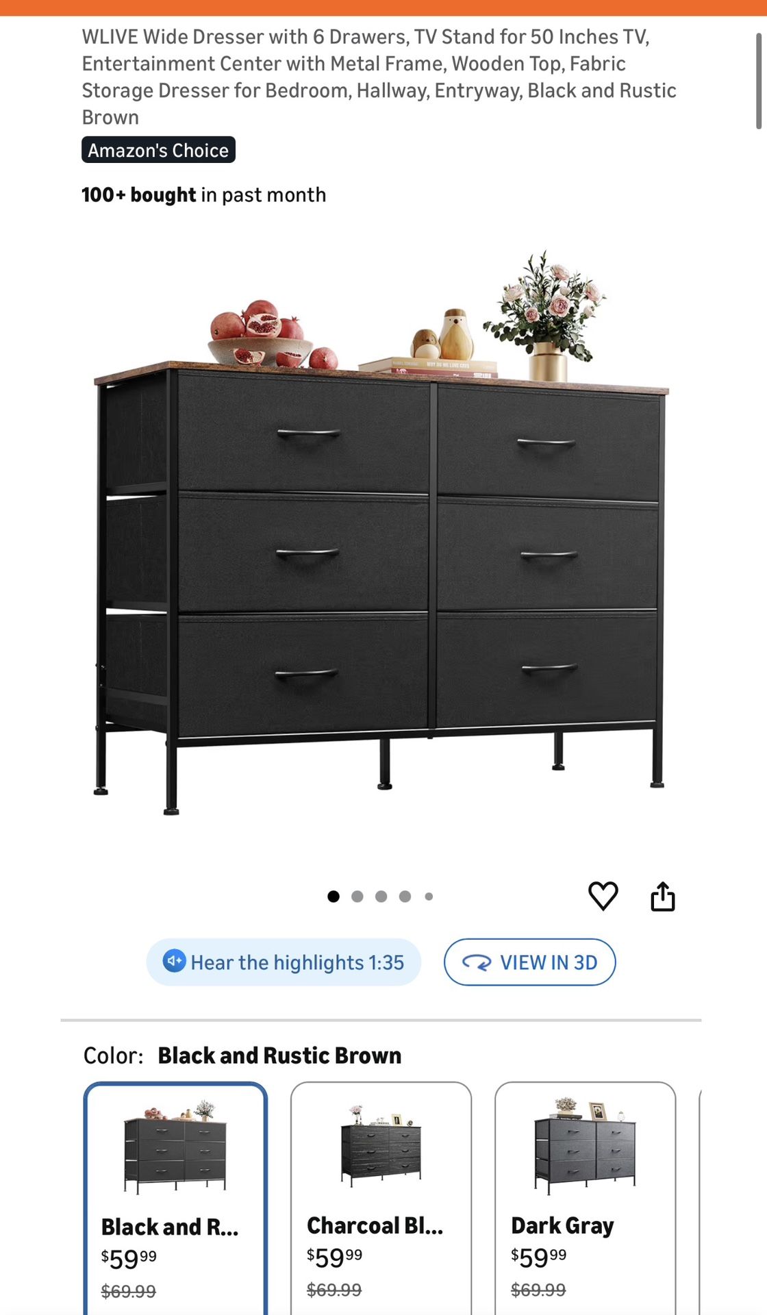 6 Drawer Dresser