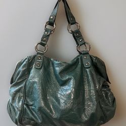 Arezzo- Genuine Leather Teal Green Lg. Vintage Handbag
