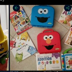 My First Touch Trace ABC Count 123 Sesame Street Books Leap Frog Bilingual Learning & Crayola Legos 