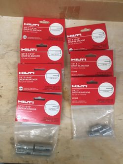 New Hilti concrete anchors