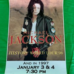 Michael Jackson HIStory World Tour 1996/1997 concert poster 