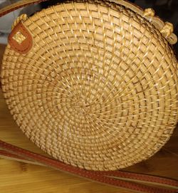 Round Rattan Bag