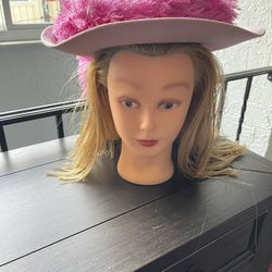 Mannequin, Head With Kids Pink, Cowboy Hat