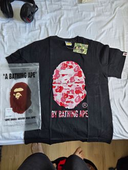 Pink bape tee size L