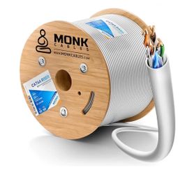 MONK CABLES CAT6A Riser Cable 1000ft 100% Pure Copper ETL Listed | UTP, 23AWG, 750MHz DSX-80