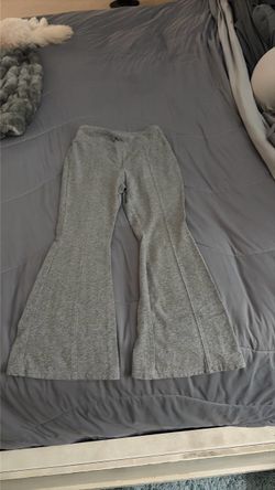 Girls Gray Flare Leg Pants