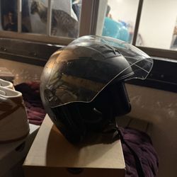 open-face or 3/4 motorcycle helmet