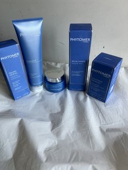 Phytomer Skincare Bundle - Peeling Vegetal , Purifying Cleansing Gel, Serum Hydrant, Marine Mist, Pumping Rich Cream. See Pictures. New