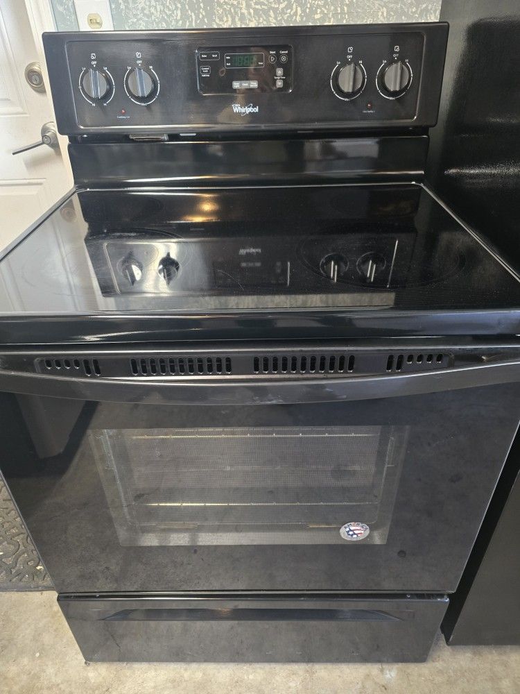 Electric Stove,  Black Whirlpool