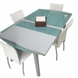 Glass to Table & Chairs with 18" inch extension