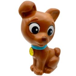 2020 Mattel Barbie Pets 2" Brown Puppy Dog Miniature Figure Plastic Portable Toy Only. NO ACCESSORIES INCLUDED. The image displays a Barbie Pets brown