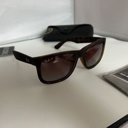 ray ban justin’s polarized tortoise 