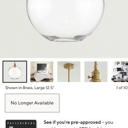 Pottery Barn Glass Pendants (2)