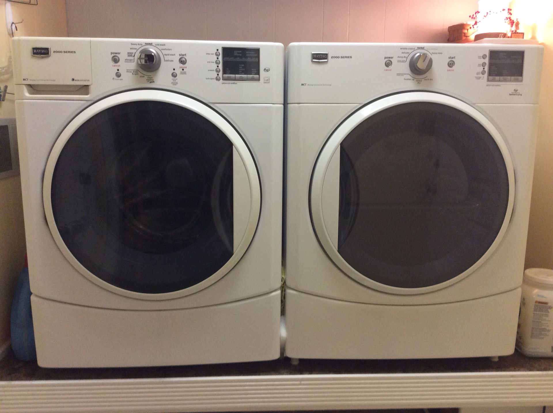 Maytag 2000 series front loading washer & dryer