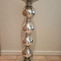 Silver Candle Holder 24" Tall
