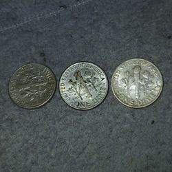 3 silver dimes