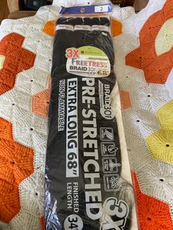 Freetress Braid 301 synthetic braiding hair in a 3X pack format.