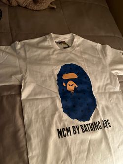Blue MCM x Bape shirt MEDIUM (READ DESCRIPTION)