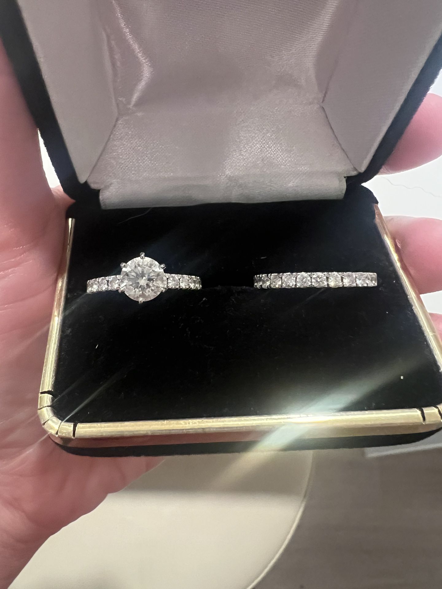 1.04 diamond engagement ring and wedding band 