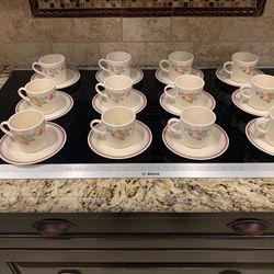Corning Corelle “Abundance” coffee cups & Saucers (12 sets)
