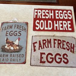 Metal Egg Signs