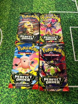 Pokémon Perfect Order Booster Packs Art Set x4