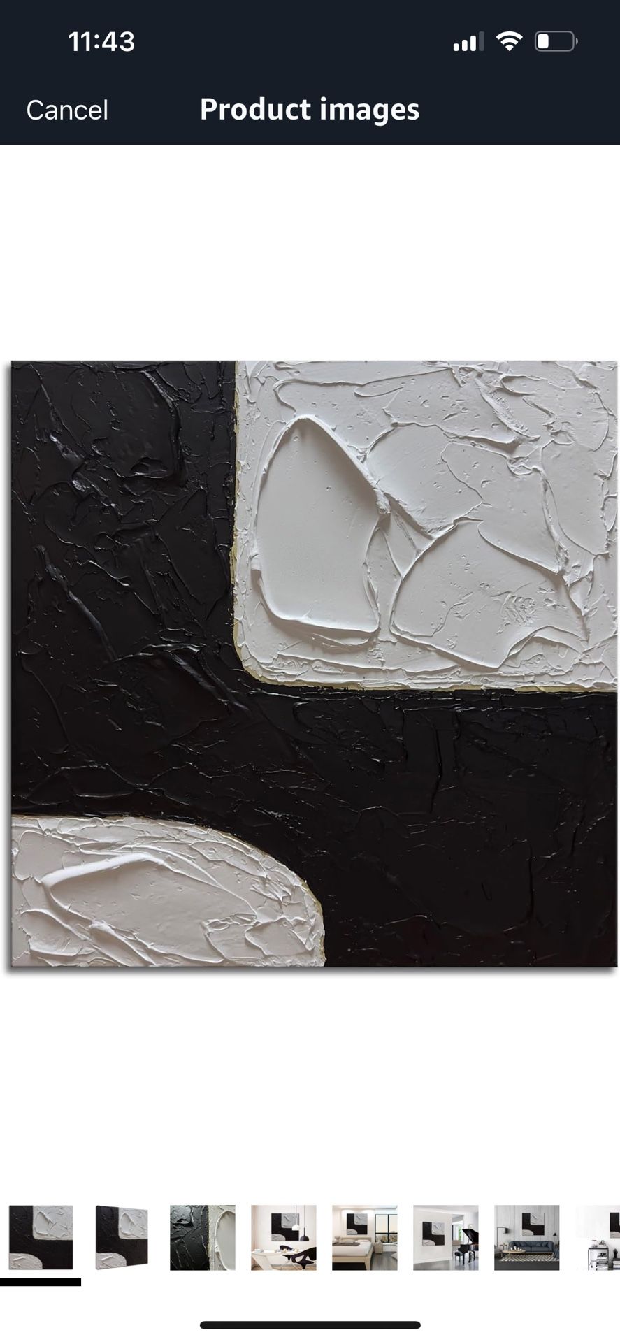 35x35”Abstract Wall Paintings Textured For Sale $44.00 50%+ OFF Retail $89.99 NEW IN BOX