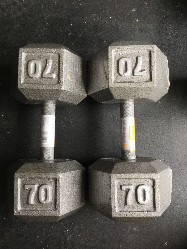 70 pound dumbbell weights for Sale in San Antonio, TX OfferUp