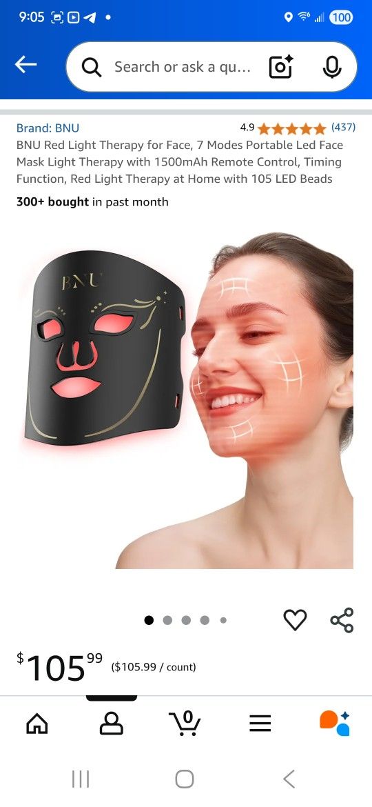Red Light Therapy Face Mask