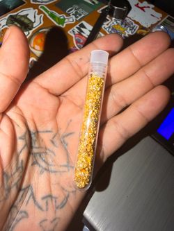 Natural Gold Flakes Specimen – Approx. 1.7g – Glass Vial – Collector Piece