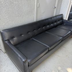 Black Leather Couch 