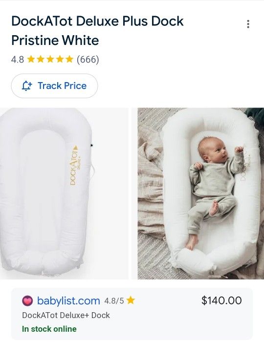 DockATot Deluxe Plus Dock Pristine White