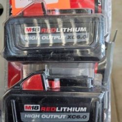 Milwaukee M18 XC 6.0 AH Battery (2-Pack)