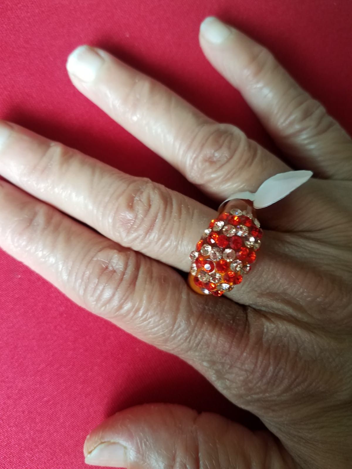 Acrylic plastic diamond ring