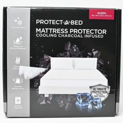 Protector A Bed Charcoal Infused Queen Waterproof Washable Mattress Protector