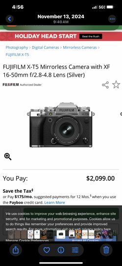 Fujifiln Camera With Lens.