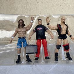 WWE Action Figures : Raven , Stone Cold Steve Austin , Shane McMahon 