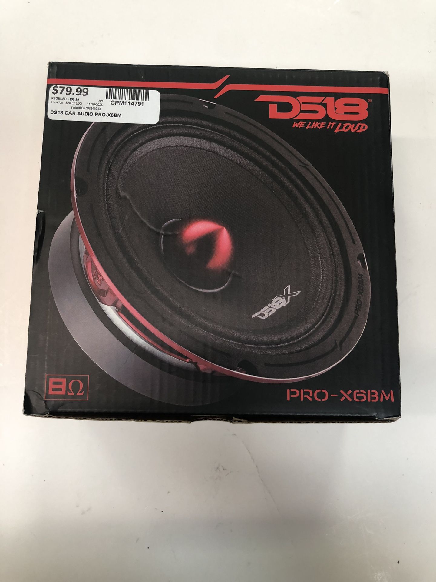 DS18 Pro-X6BM 6.5” Mi-Range Loudspeaker With Bullet