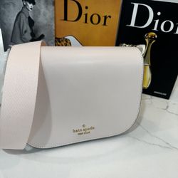 Kate Spade Light Pink Madison Saffiano Leather Saddle Bag. NWT Great Condition.