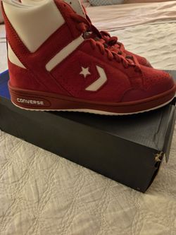 Converse Weapon Lux Red High-Top Sneakers.