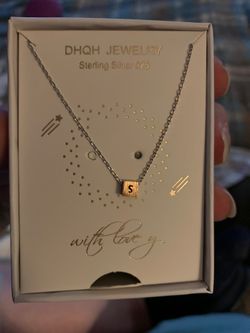 Tiny Initial Necklace For Women 925 Sterling Silver