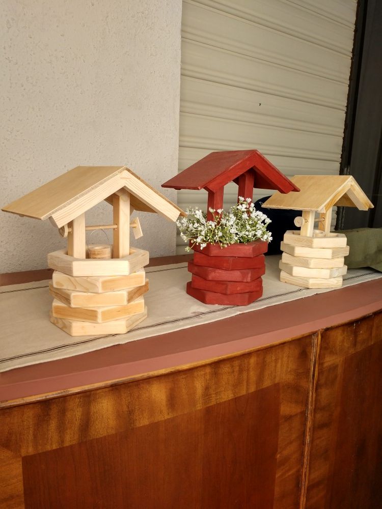 Handcrafted Wooden Wishing Wells