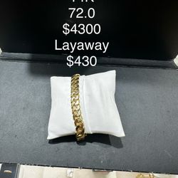 14K Cuban Bracelet, 10K Fígaro Bracelet 