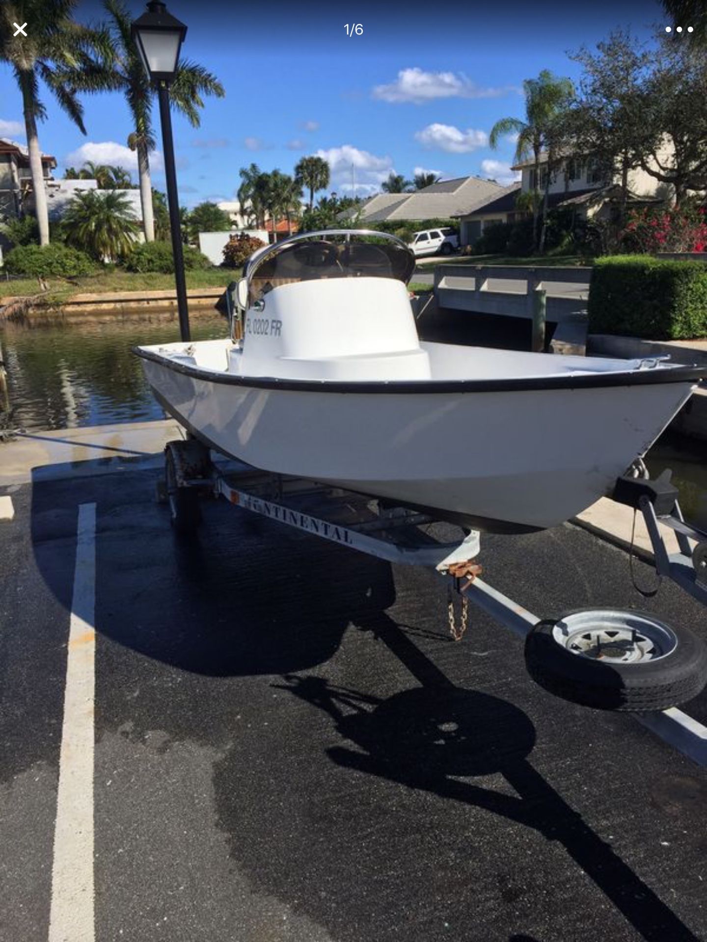 Hobie Powerskiff 15’ with 2013 Yamaha 20 hp 4 stroke nice skiff with